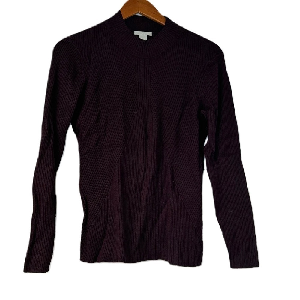 H&M woman’s large ribbed brown long sleeve textured shirt fall winter business
